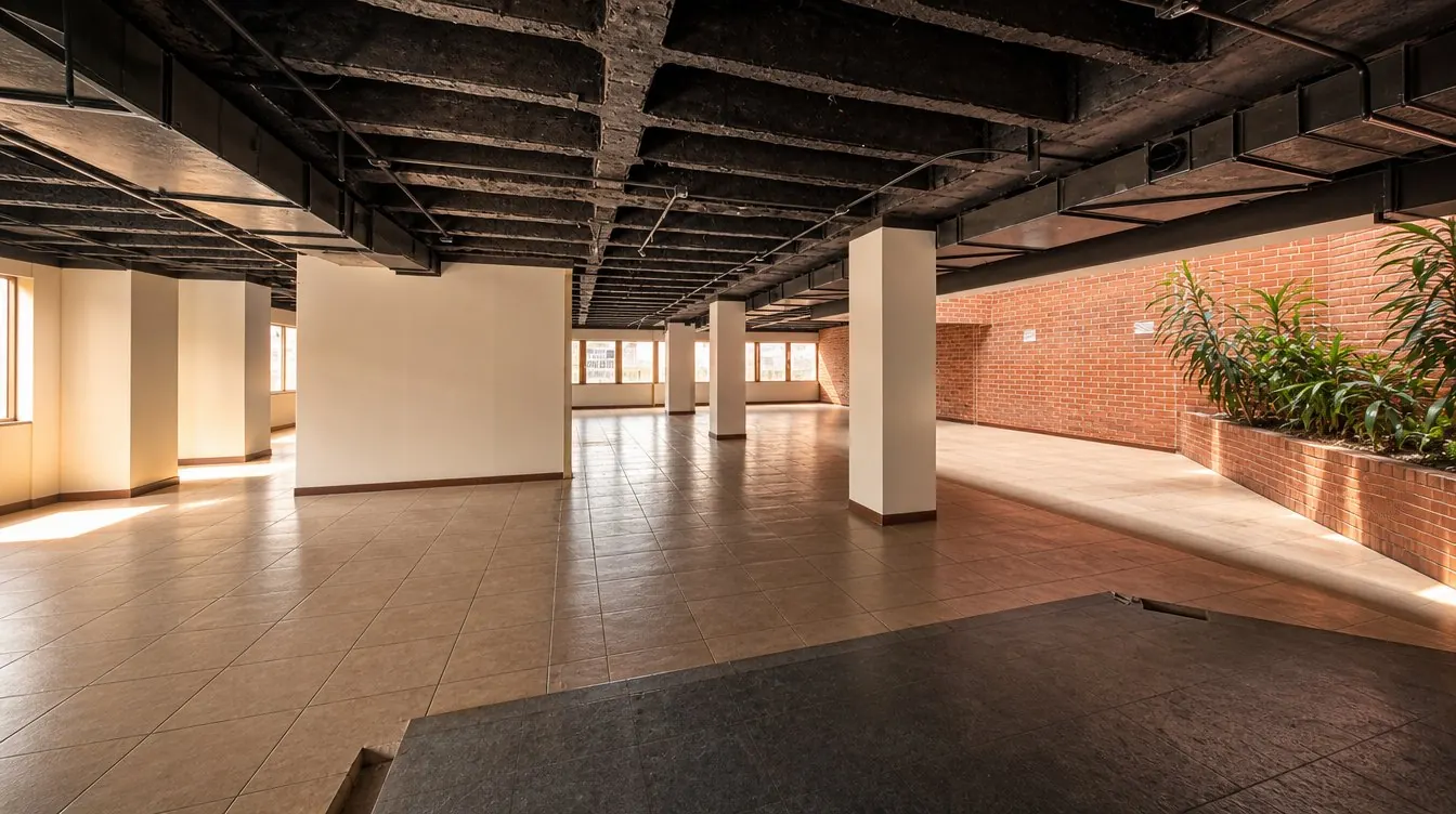 Zona lounge y cabinas privadas — estado actual