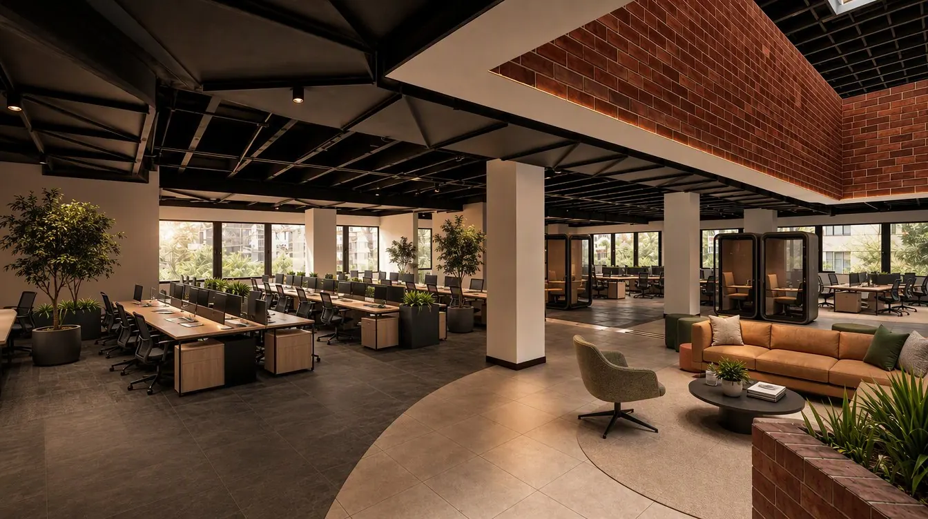 Planta con doble ambiente — simulación del proyecto terminado